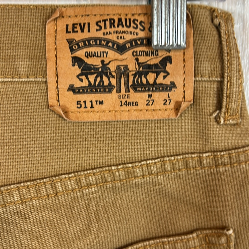 Boys Levi's Brown Denim Pants - Picture 4 of 4